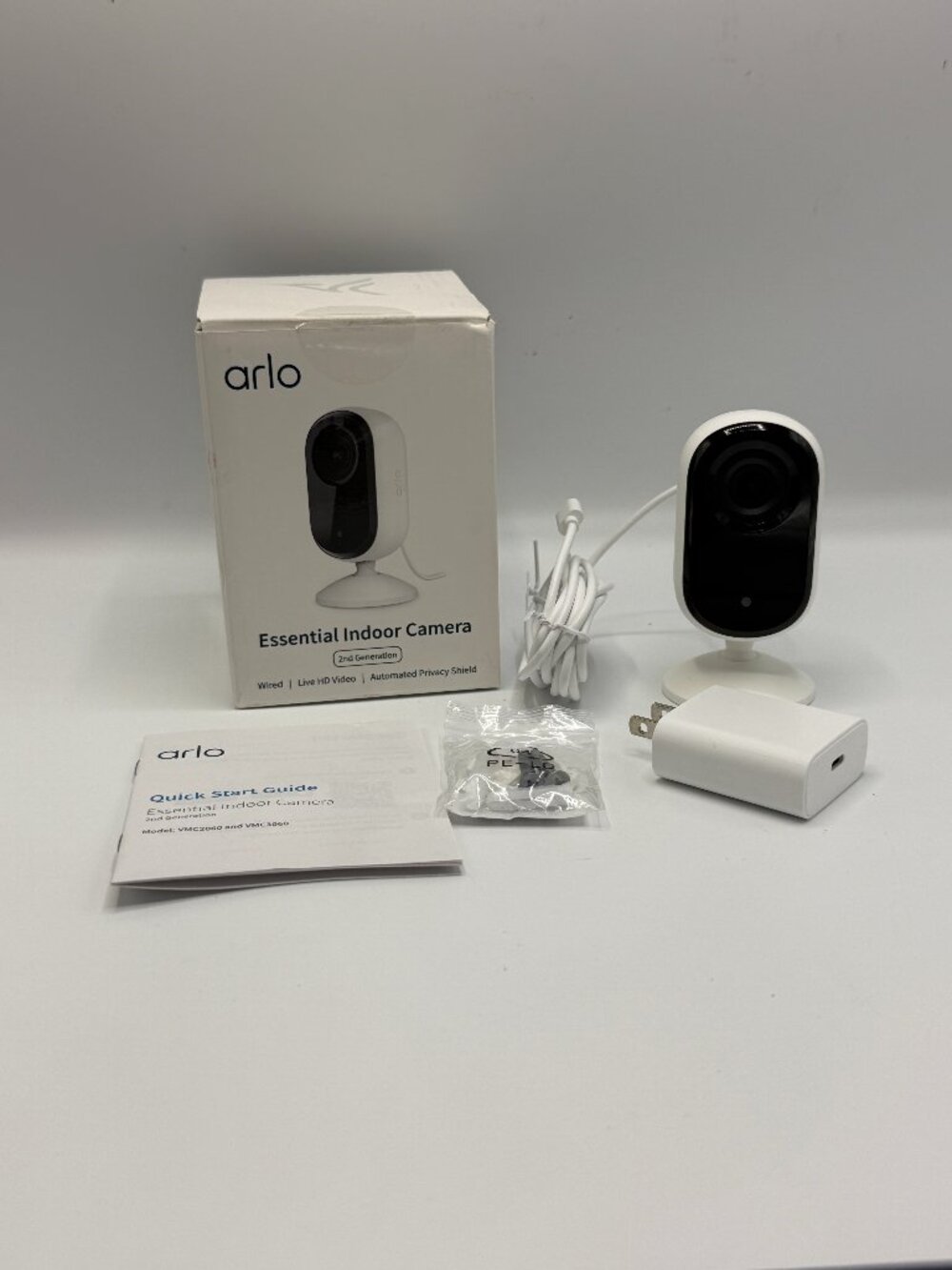 Arlo Essential Indoor Camera (White) - 2nd Generation